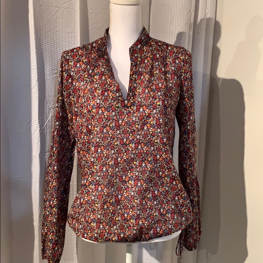 Lucky Brand Animal Patterned Blouse